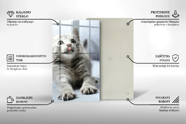 Protection plaque induction Petit chaton mignon