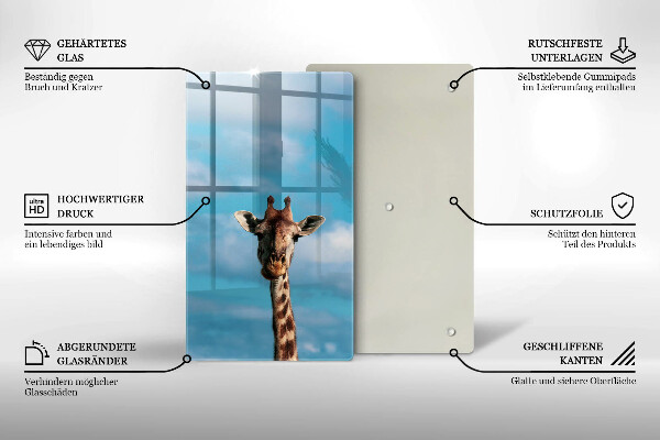 Protection plaque induction Girafe et ciel