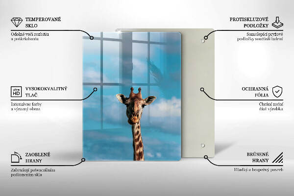 Protection plaque induction Girafe et ciel