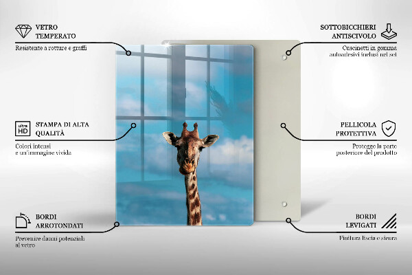 Protection plaque induction Girafe et ciel