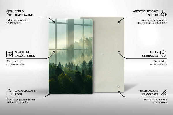 Protection plaque induction Vue paysage de la forêt