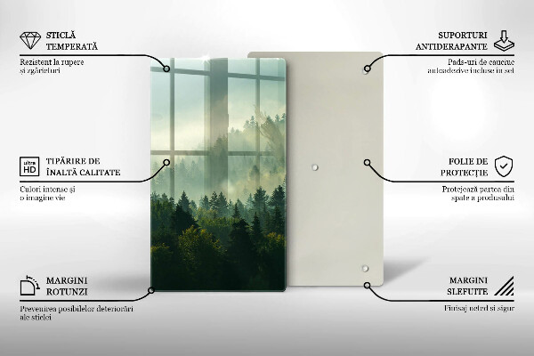 Protection plaque induction Vue paysage de la forêt