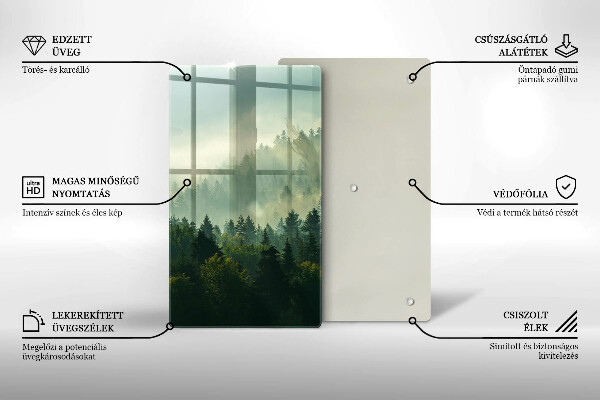 Protection plaque induction Vue paysage de la forêt