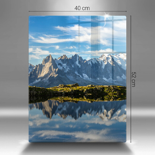 Protection plaque induction Paysage de montagne