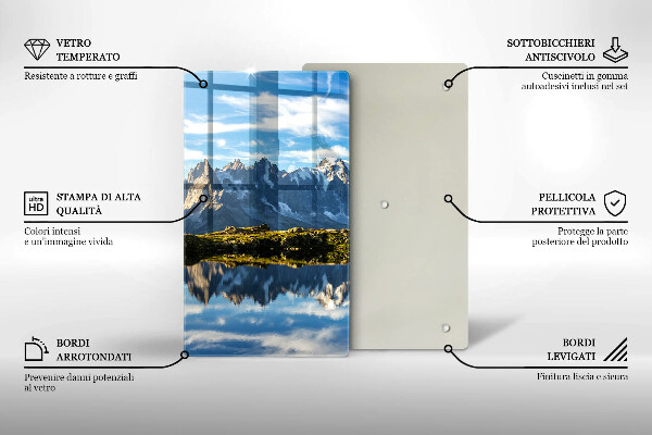 Protection plaque induction Paysage de montagne