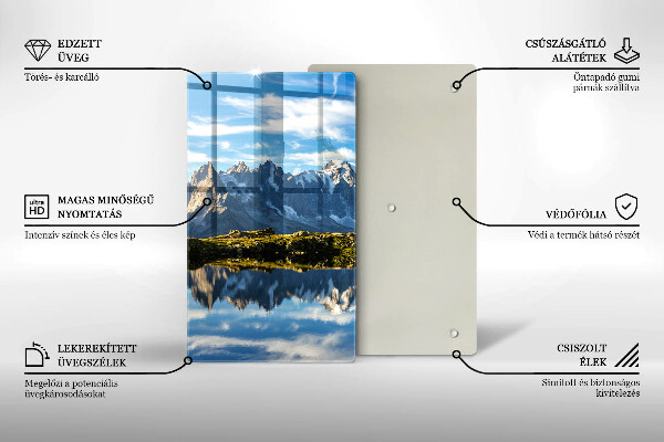 Protection plaque induction Paysage de montagne