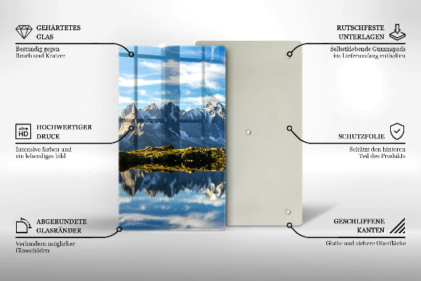 Protection plaque induction Paysage de montagne