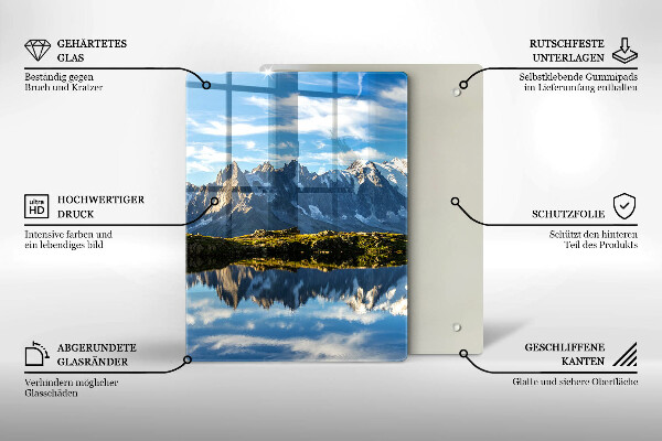 Protection plaque induction Paysage de montagne