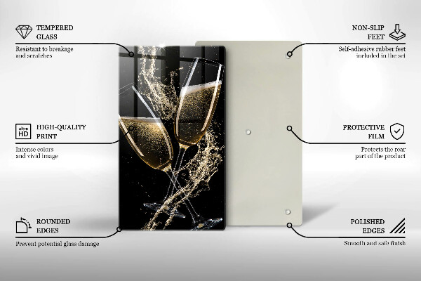 Protection plaque induction Verres de champagne