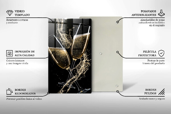 Protection plaque induction Verres de champagne