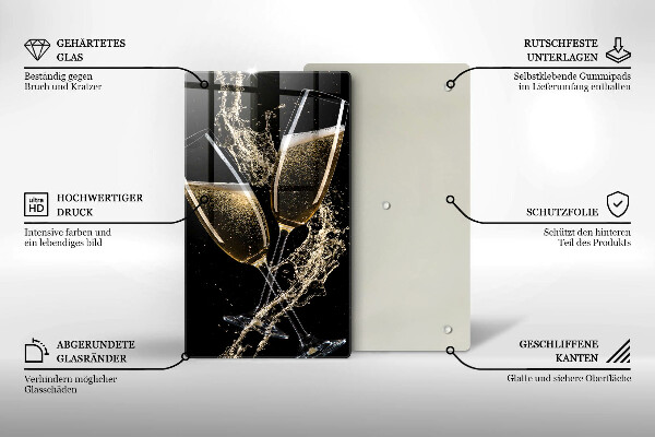 Protection plaque induction Verres de champagne