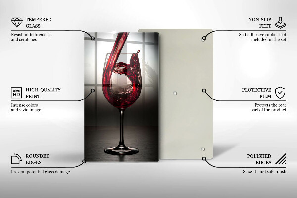 Protection plaque induction Verre et vin rouge