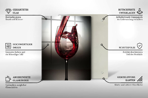 Protection plaque induction Verre et vin rouge