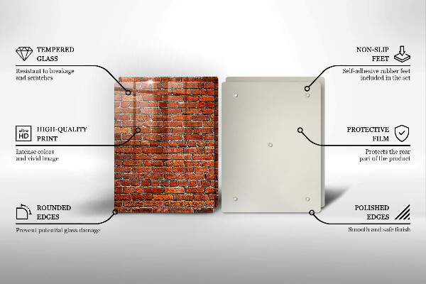 Cache plaque de cuisson Mur de mur de briques