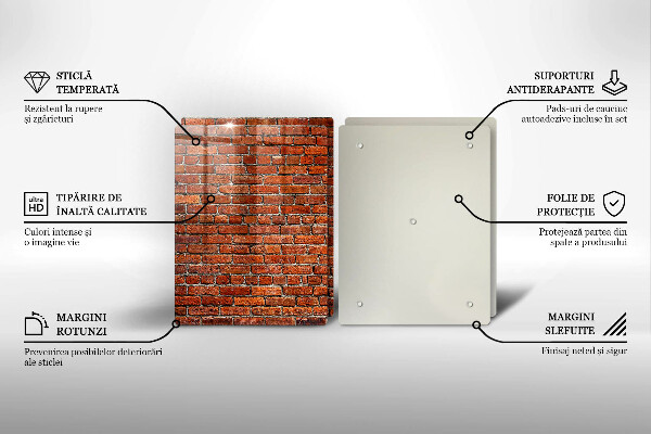 Cache plaque de cuisson Mur de mur de briques