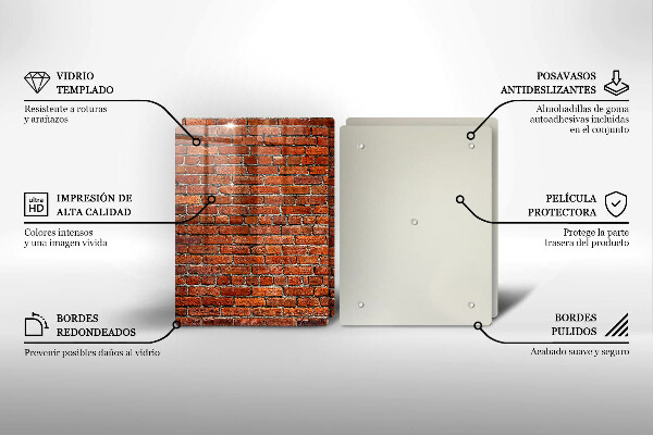 Cache plaque de cuisson Mur de mur de briques