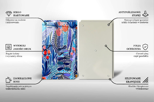 Cache plaque de cuisson Prairie peinte