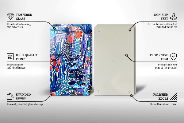 Cache plaque de cuisson Prairie peinte