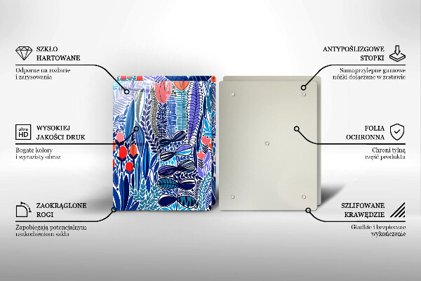 Cache plaque de cuisson Prairie peinte