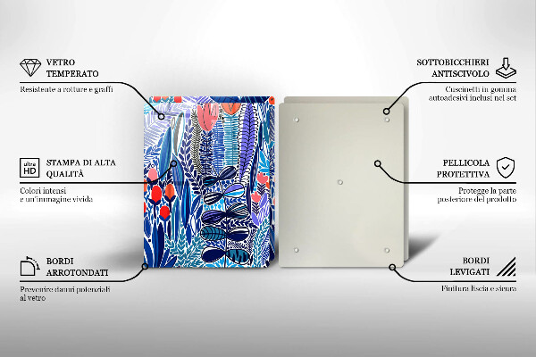 Cache plaque de cuisson Prairie peinte