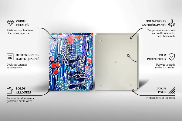 Cache plaque de cuisson Prairie peinte