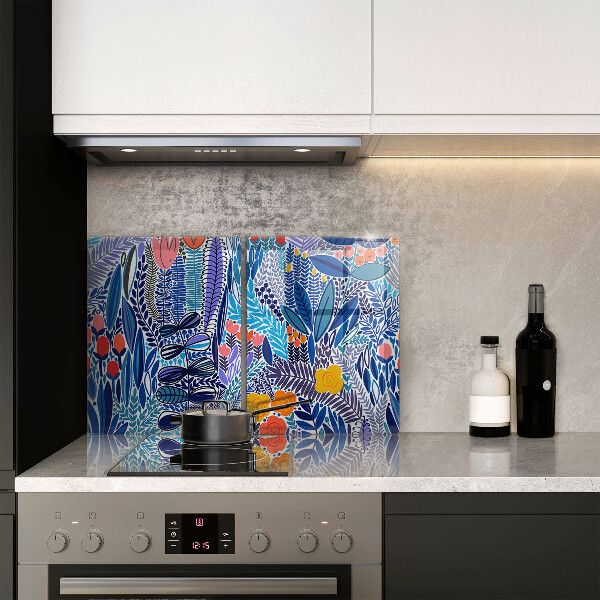 Cache plaque de cuisson Prairie peinte