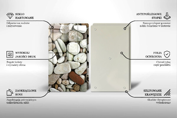 Cache plaque de cuisson Fond de petites pierres