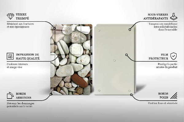 Cache plaque de cuisson Fond de petites pierres