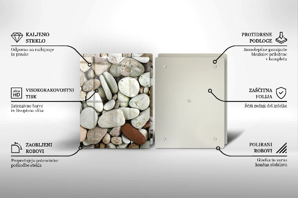 Cache plaque de cuisson Fond de petites pierres