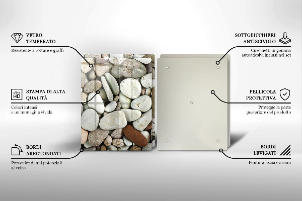 Cache plaque de cuisson Fond de petites pierres