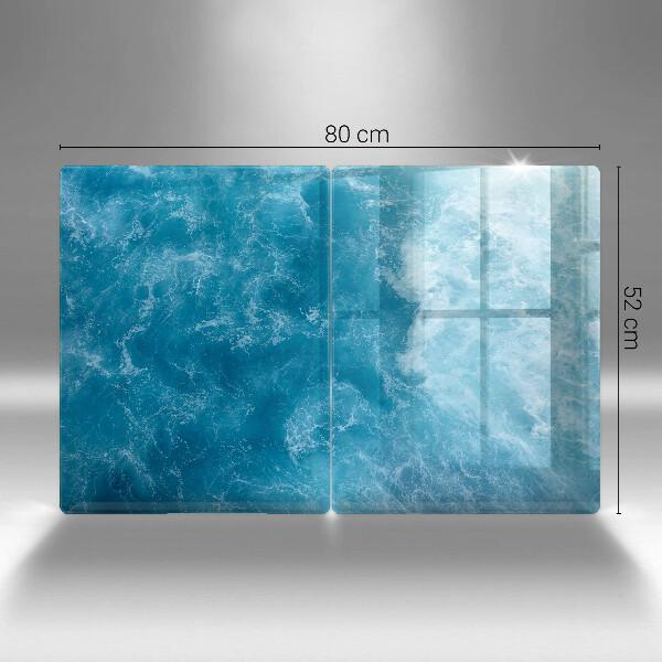 Cache plaque de cuisson L'eau bleue