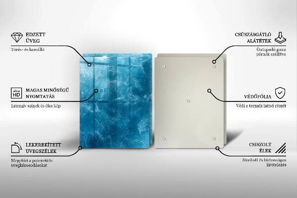 Cache plaque de cuisson L'eau bleue