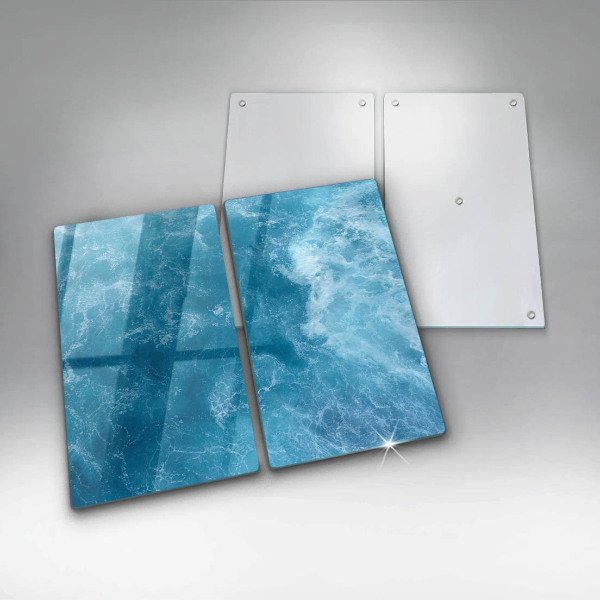 Cache plaque de cuisson L'eau bleue