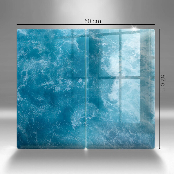 Cache plaque de cuisson L'eau bleue