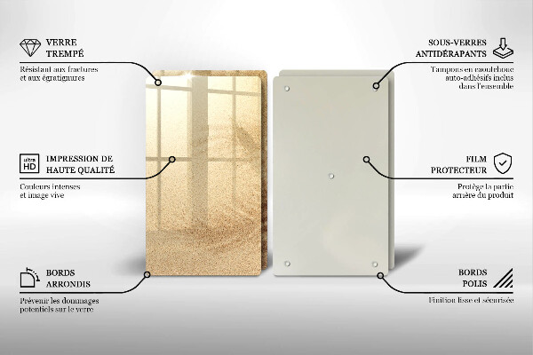 Cache plaque de cuisson Vacances à la plage et au sable