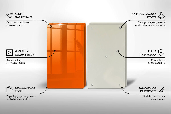 Protection plaque induction couleur orange