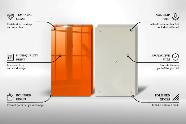 Protection plaque induction couleur orange