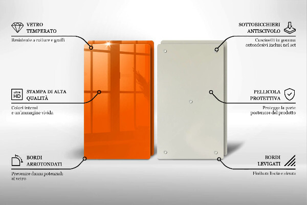 Protection plaque induction couleur orange