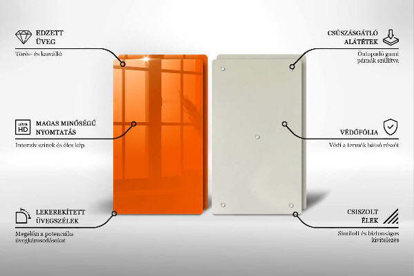 Protection plaque induction couleur orange