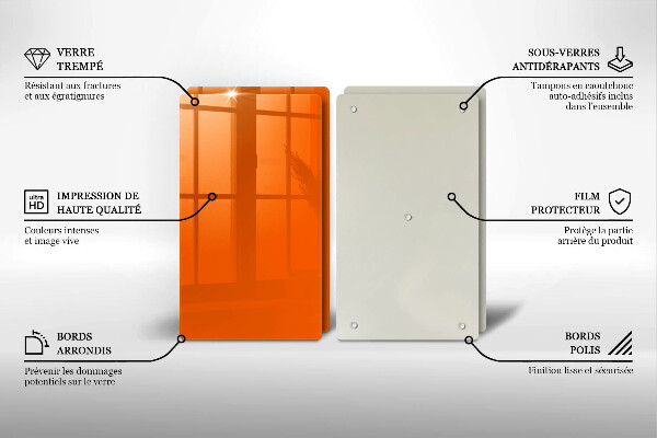 Protection plaque induction couleur orange