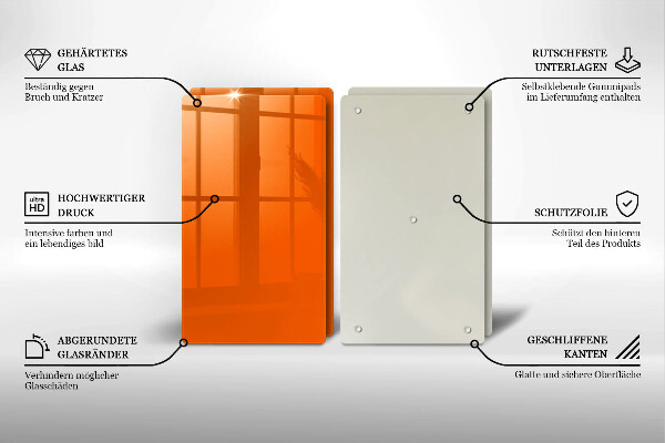 Protection plaque induction couleur orange