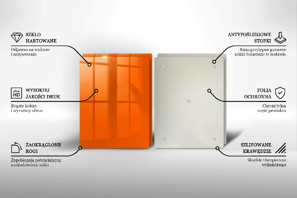 Protection plaque induction couleur orange