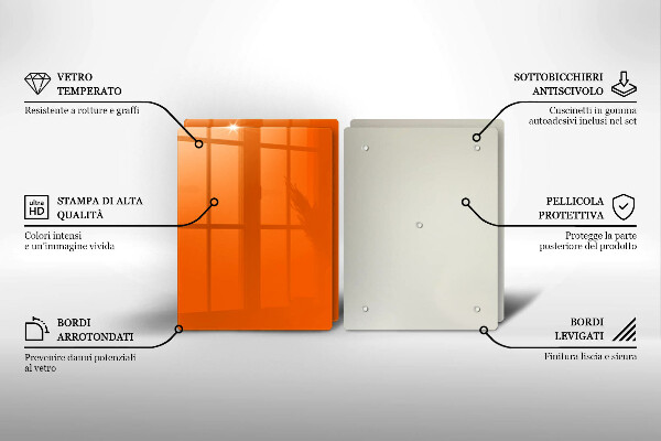 Protection plaque induction couleur orange