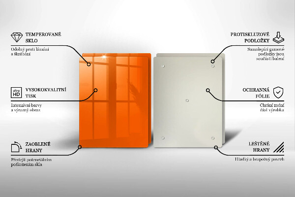Protection plaque induction couleur orange
