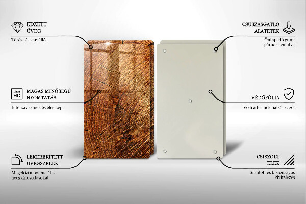 Cache plaque de cuisson Grain de bois de l'arbre