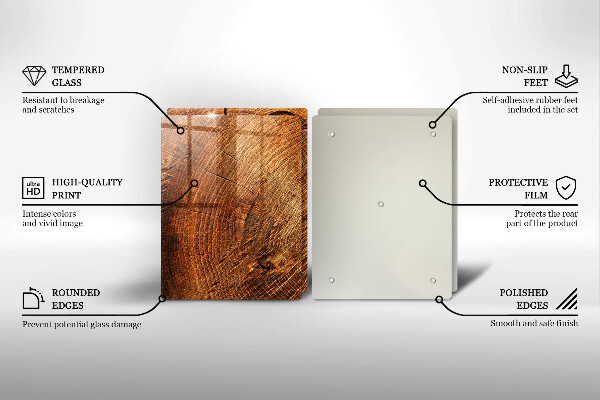 Cache plaque de cuisson Grain de bois de l'arbre