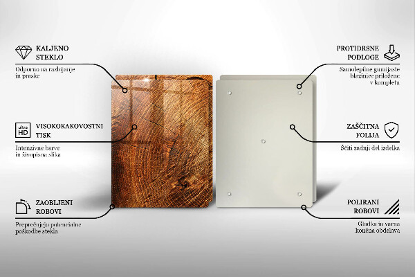 Cache plaque de cuisson Grain de bois de l'arbre