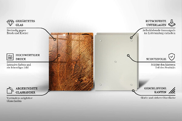 Cache plaque de cuisson Grain de bois de l'arbre