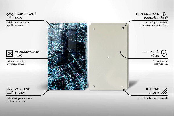 Cache plaque de cuisson Structure de glace piquante