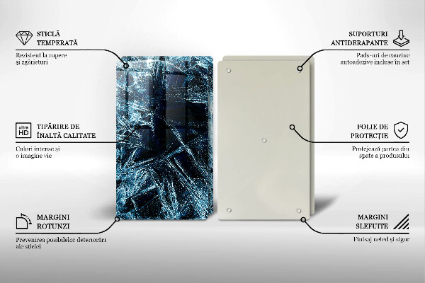 Cache plaque de cuisson Structure de glace piquante